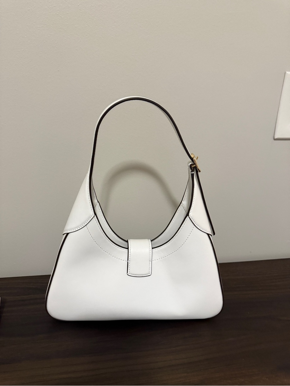kate spade White Leather Shoulder Bag with Gold Hardware - Picture 3 of 4